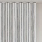 Laura Ashley Painterly Stripe Pale Steel Wave Curtain