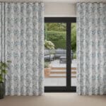 Laura Ashley Parterre Off White/Seaspray Wave Curtain