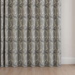 Laura Ashley Peacock Damask Steel Wave Curtain