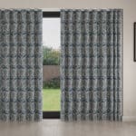 Laura Ashley Peacock Damask Dusky Seaspray Wave Curtain