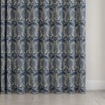 Laura Ashley Peacock Damask Dusky Seaspray Wave Curtain