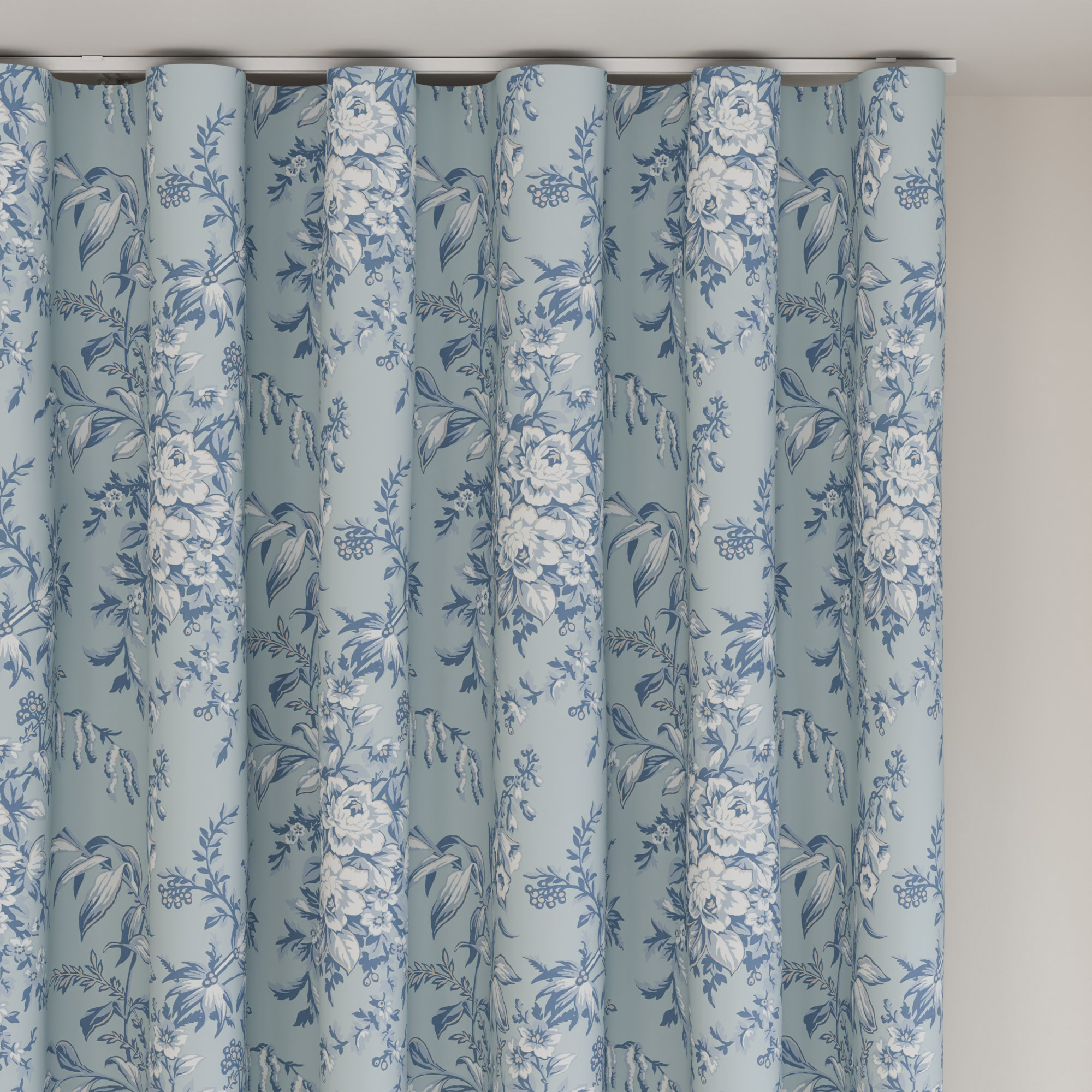 Laura Ashley Picardie Blue Sky Wave Curtain - Image 6