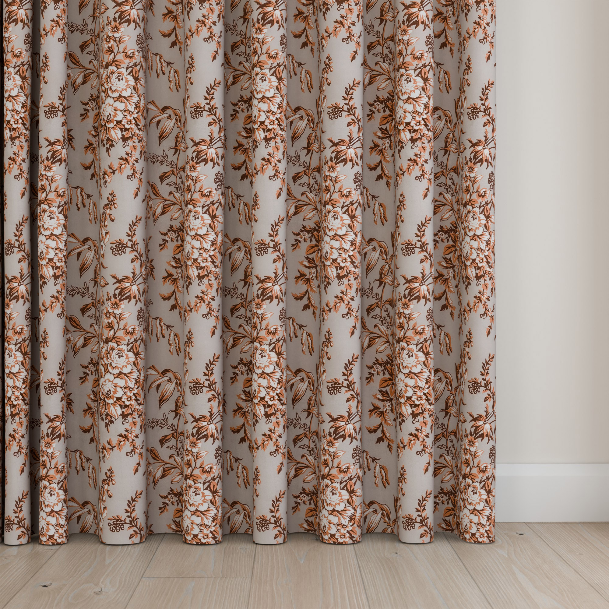 Laura Ashley Picardie Velvet Embers Wave Curtain - Image 5