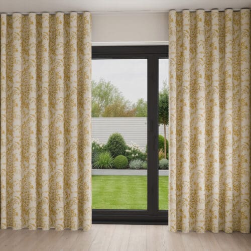 Laura Ashley Picardie Ochre Wave Curtain