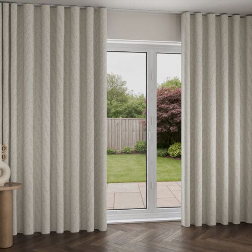 Laura Ashley Pussy Willow Embroidery Blush Wave Curtain