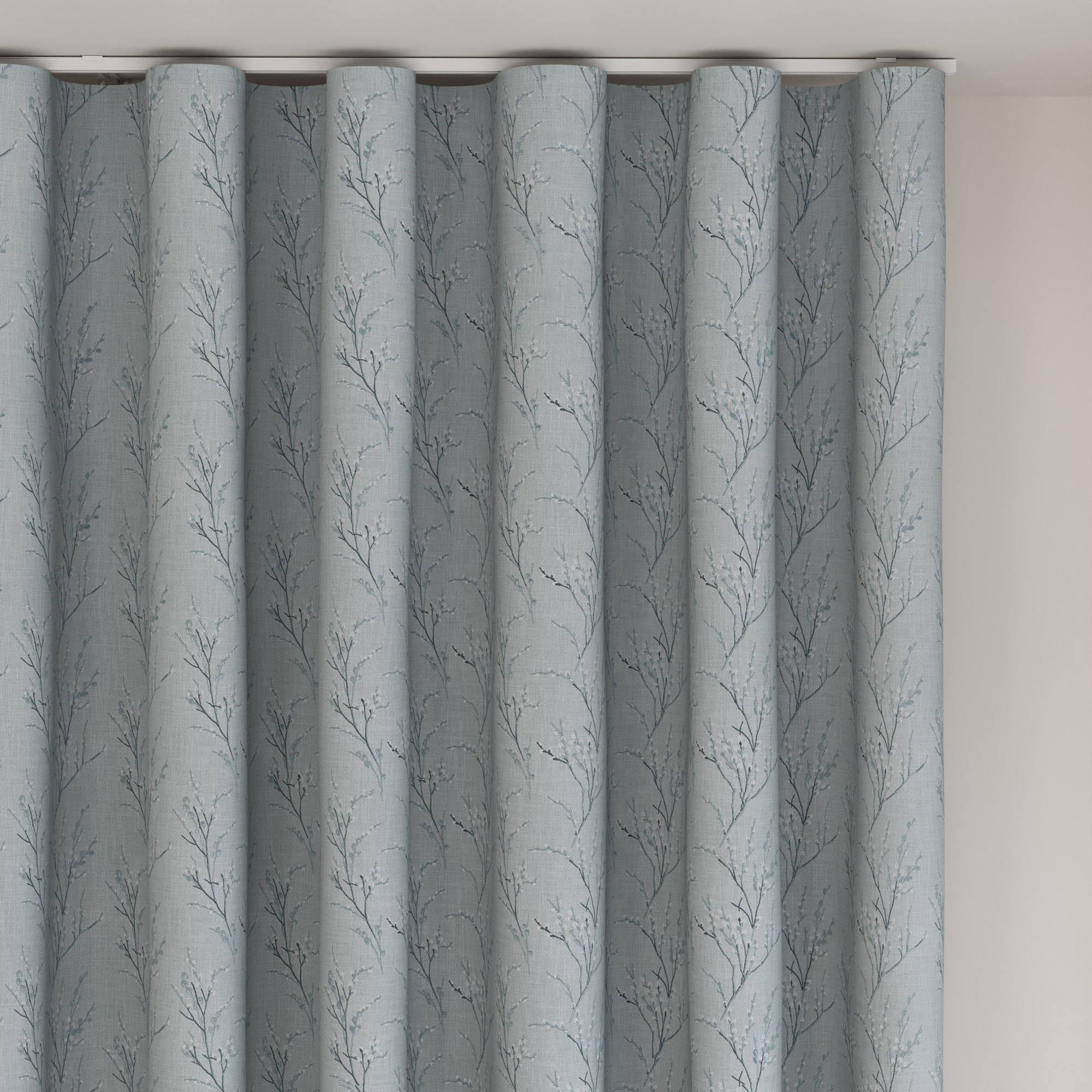 Laura Ashley Pussy Willow Embroidery Seaspray Wave Curtain - Image 6