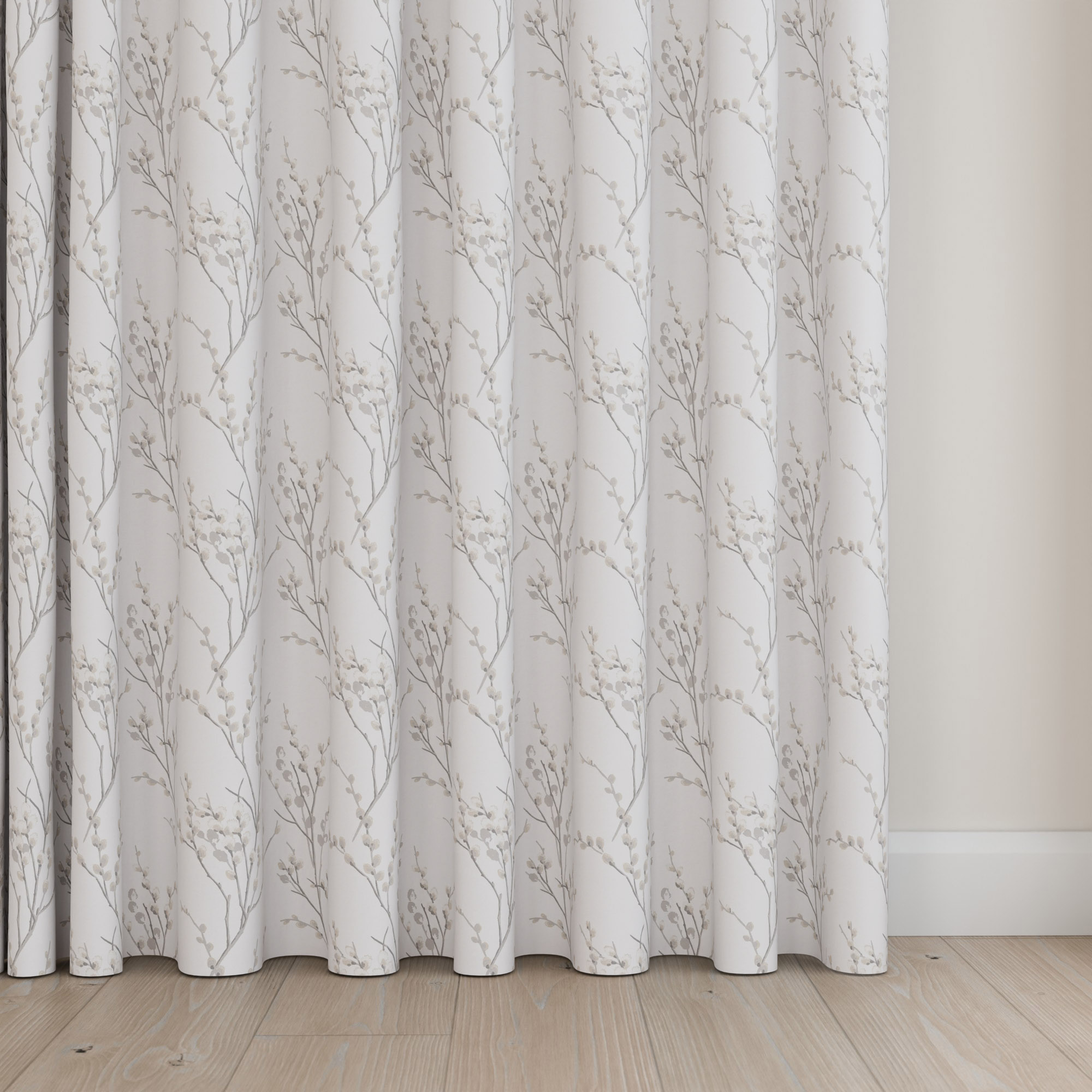 Laura Ashley Pussy Willow Dove Grey Wave Curtain - Image 5