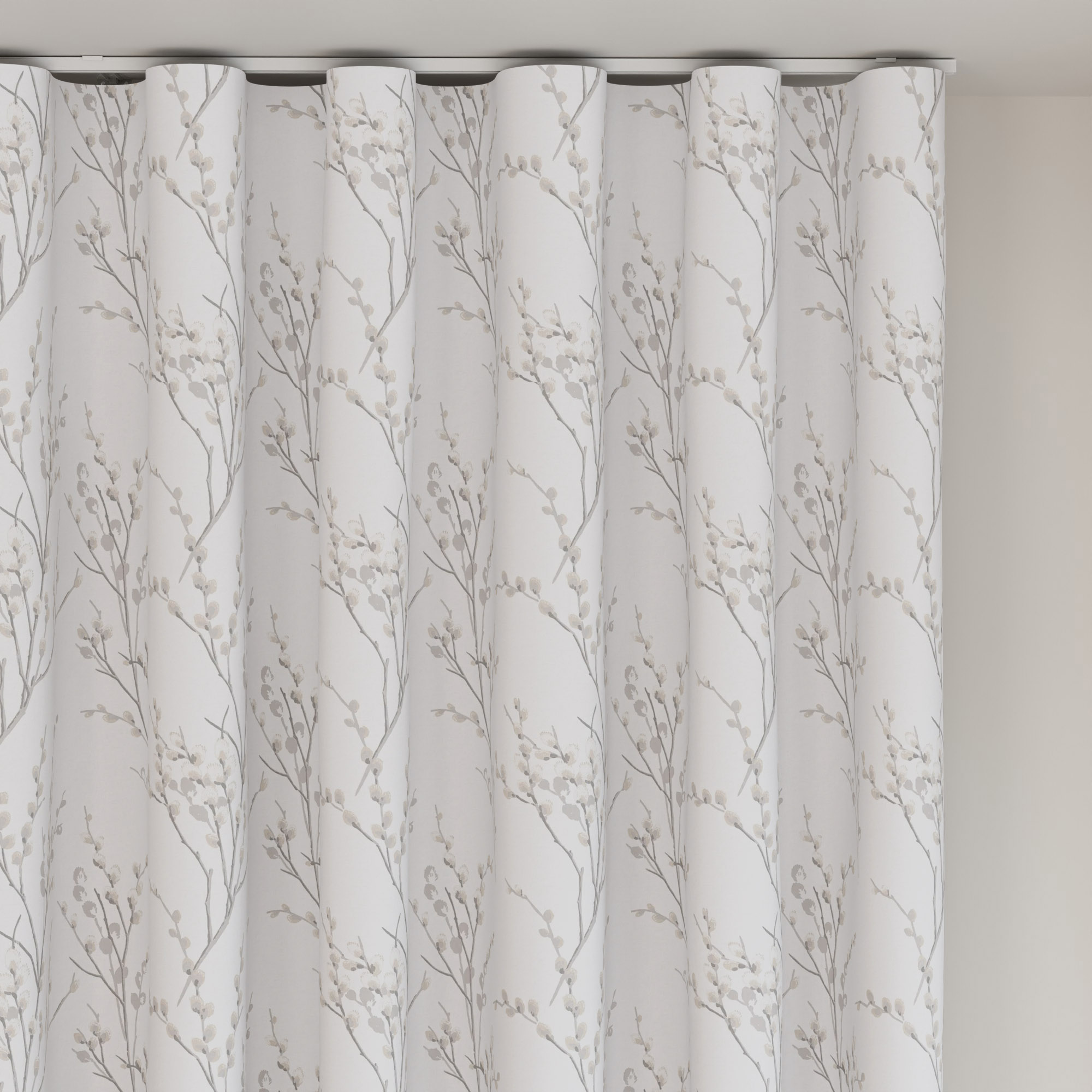 Laura Ashley Pussy Willow Dove Grey Wave Curtain - Image 6