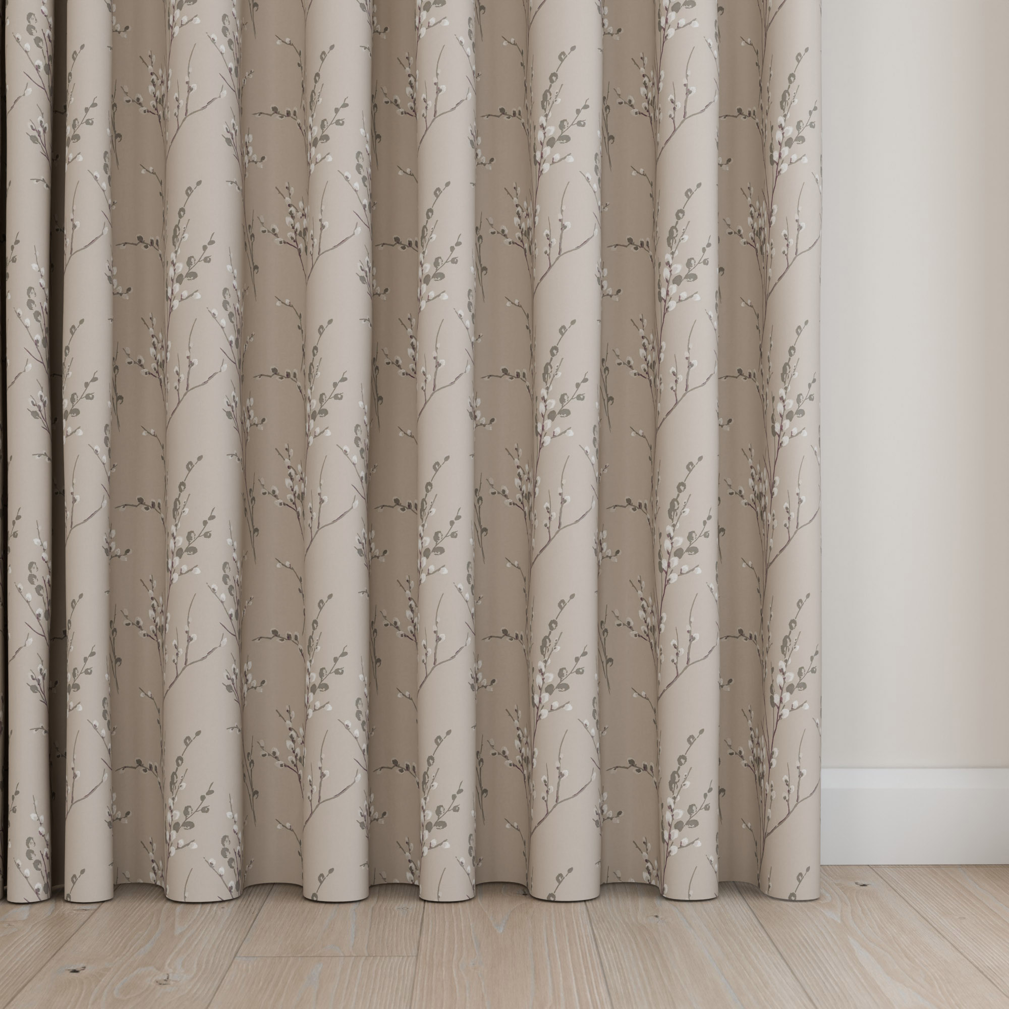 Laura Ashley Pussy Willow Natural Wave Curtain - Image 5