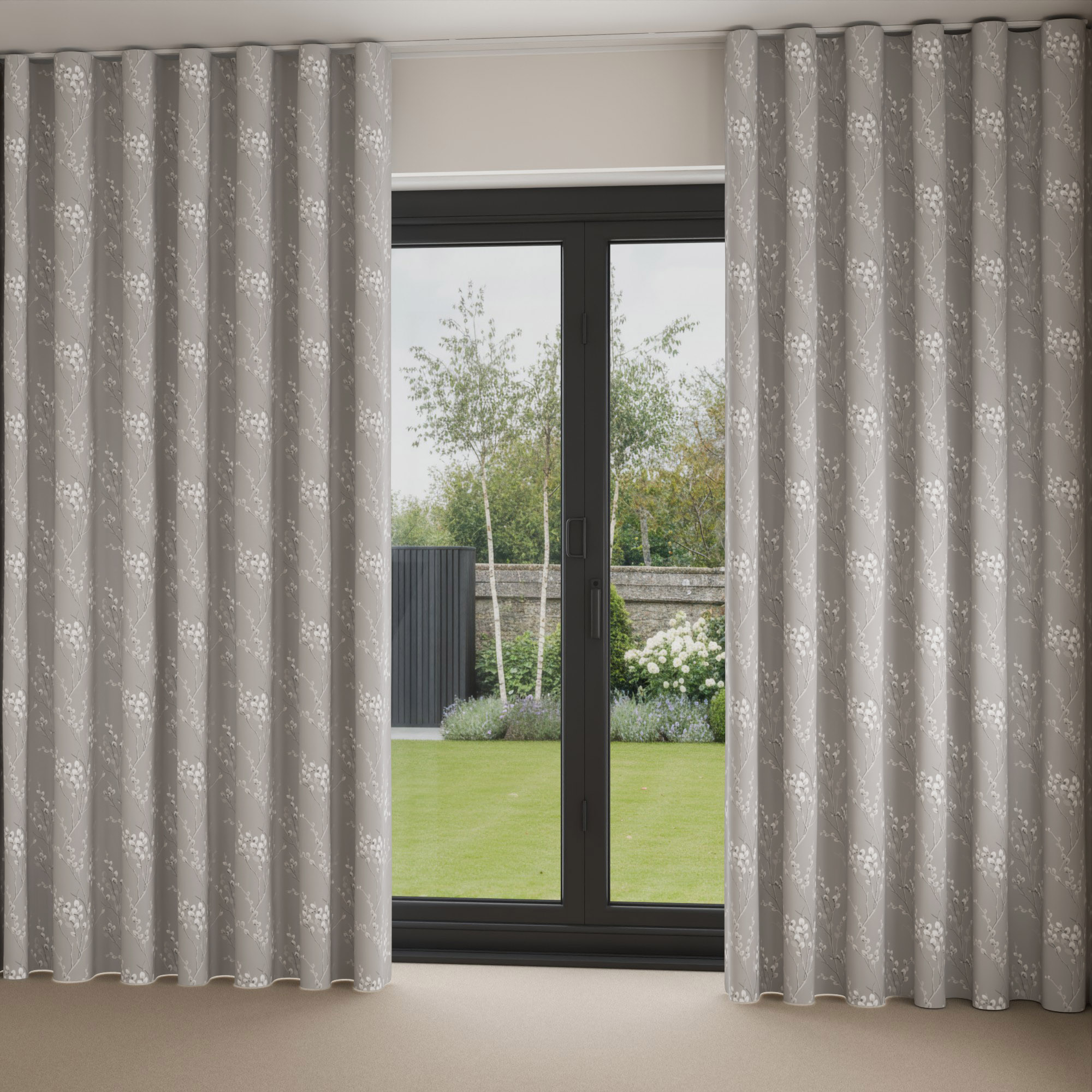 Laura Ashley Pussy Willow Steel Wave Curtain - Image 2