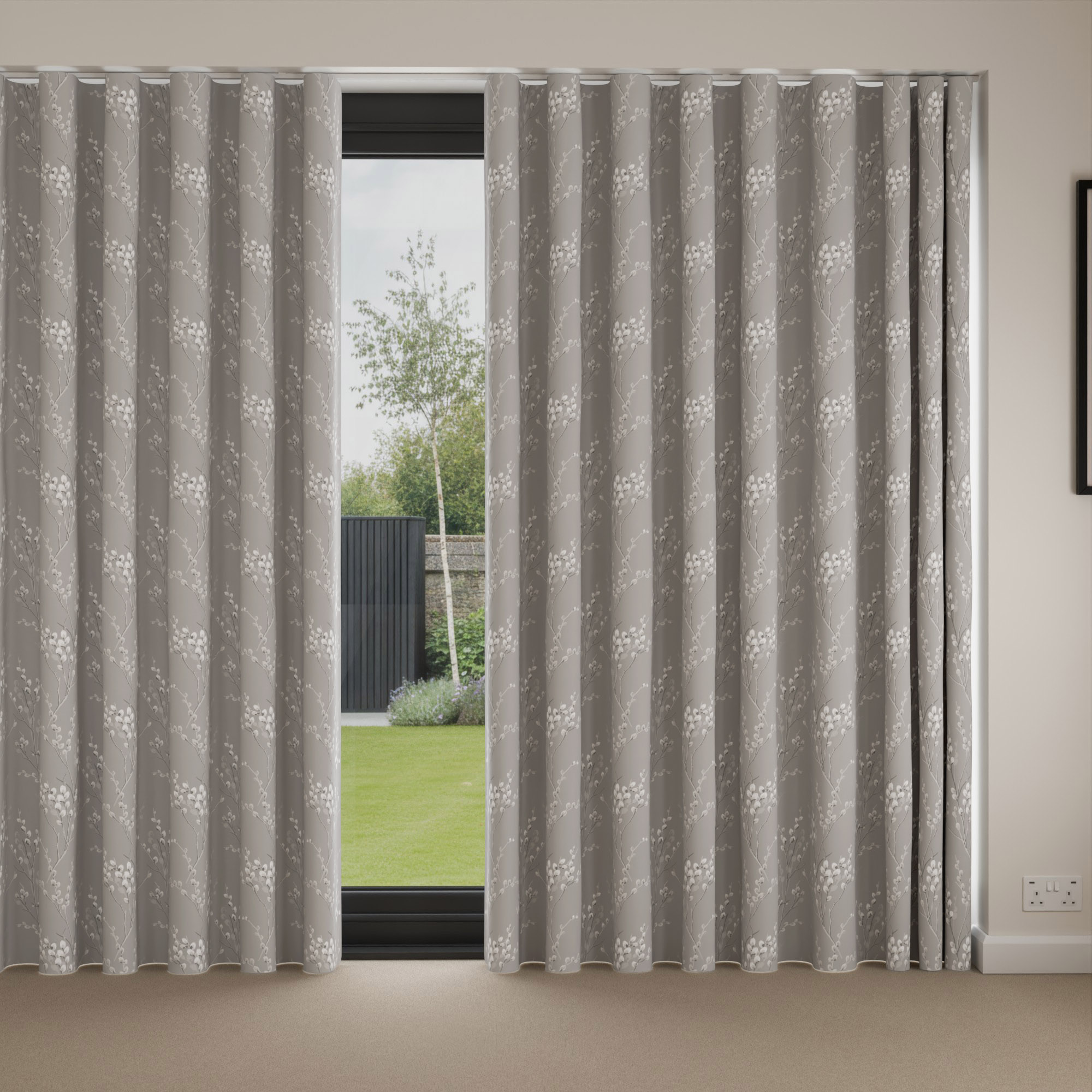 Laura Ashley Pussy Willow Steel Wave Curtain - Image 4
