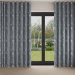Laura Ashley Pussy Willow Dark Seaspray Wave Curtain