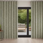 Laura Ashley Pussy Willow Moss Green Wave Curtain