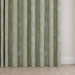 Laura Ashley Pussy Willow Moss Green Wave Curtain