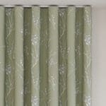 Laura Ashley Pussy Willow Moss Green Wave Curtain