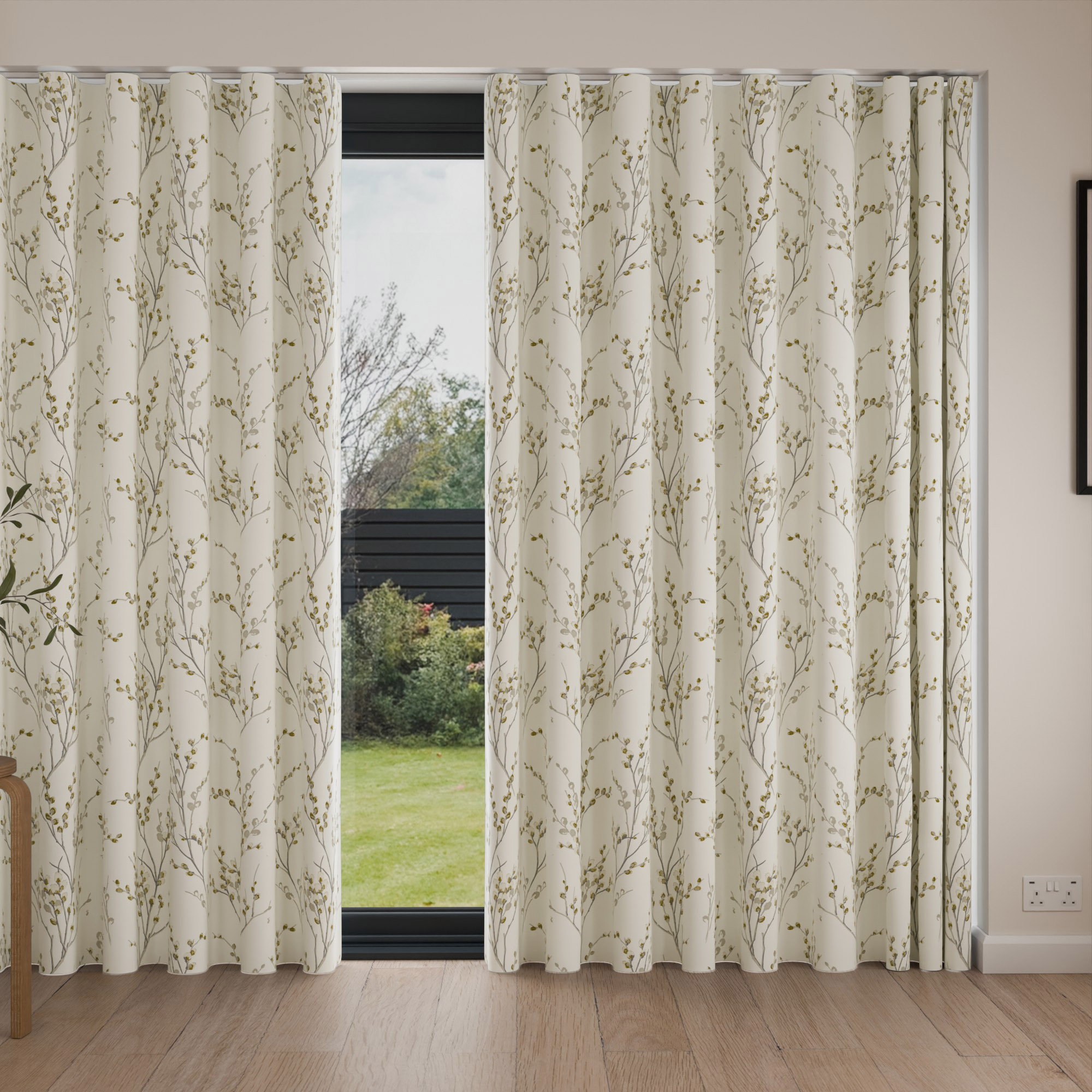 Laura Ashley Pussy Willow Ochre Yellow Wave Curtain - Image 4