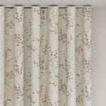 Laura Ashley Pussy Willow Winter Cranberry Red Wave Curtain
