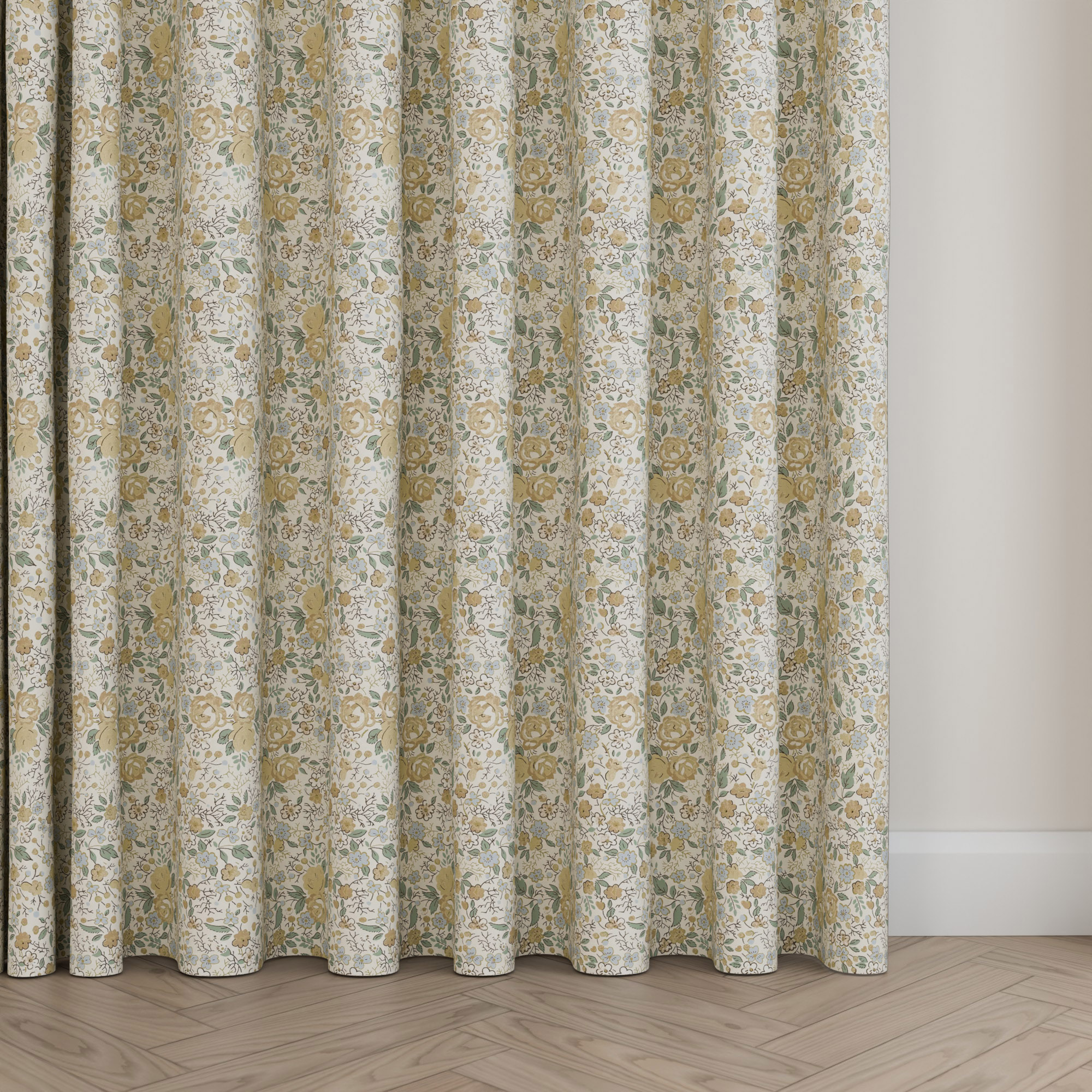 Laura Ashley Rowena Pale Gold Wave Curtain - Image 5