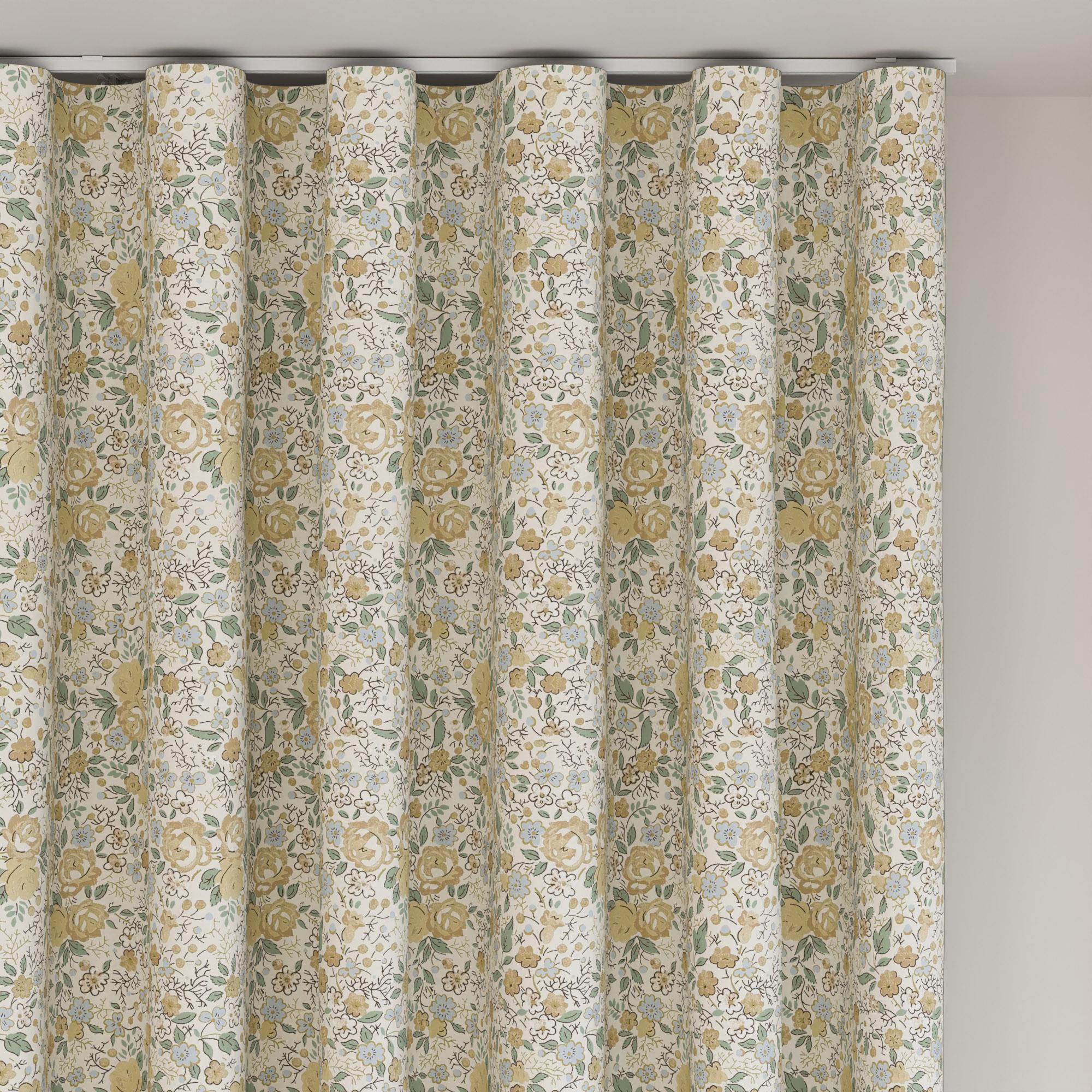 Laura Ashley Rowena Pale Gold Wave Curtain - Image 6
