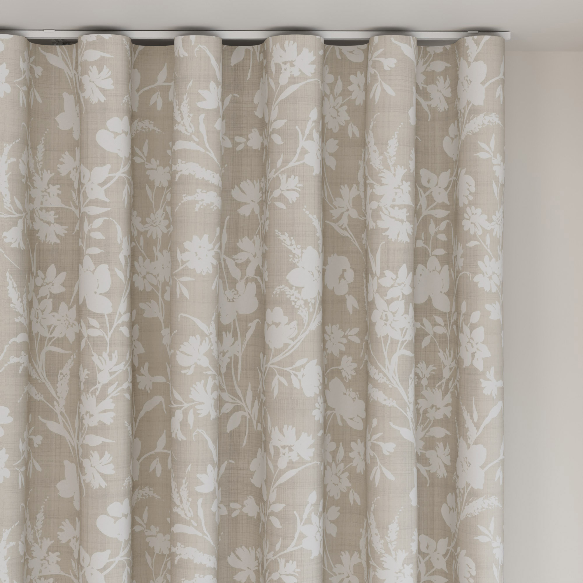 Laura Ashley Rye Dove Grey Wave Curtain - Image 6