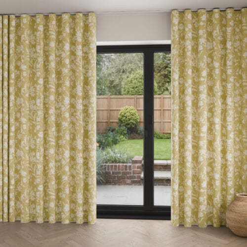 Laura Ashley Rye Gold Wave Curtain