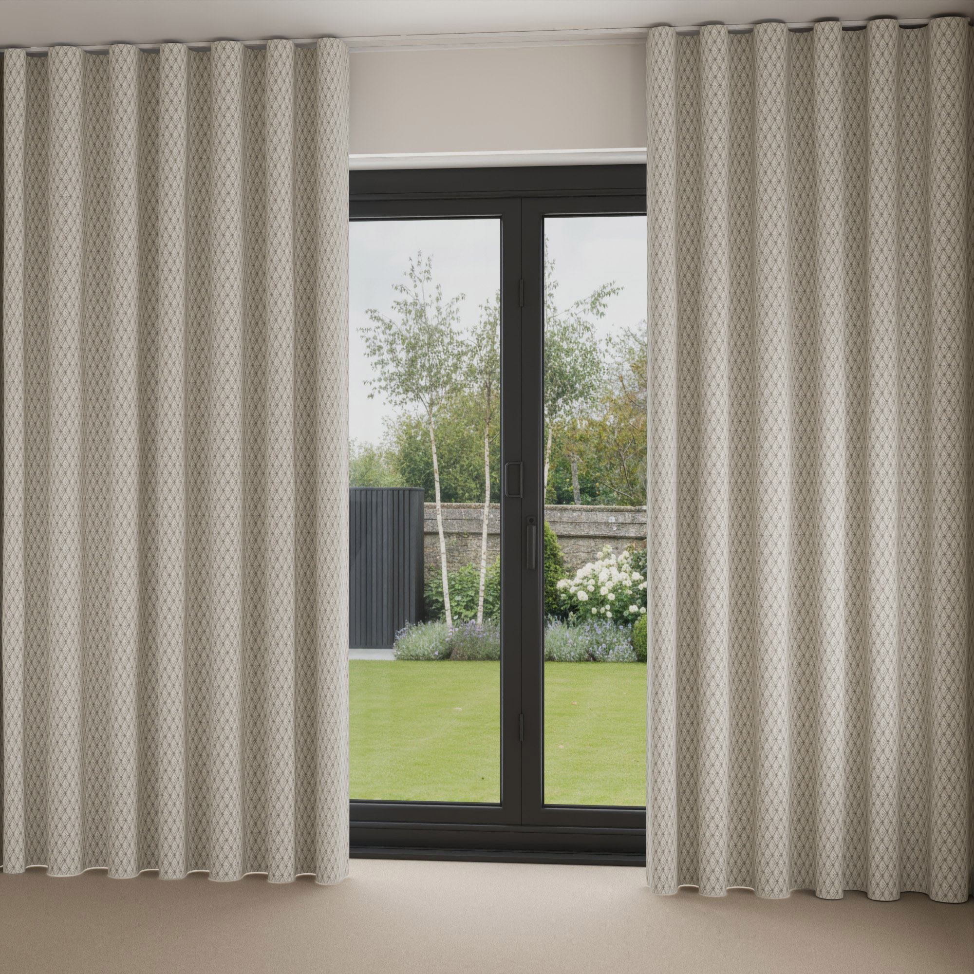 Laura Ashley Saron Almond Wave Curtain
