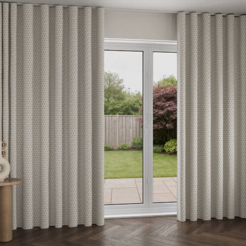 Laura Ashley Saron Silver Wave Curtain