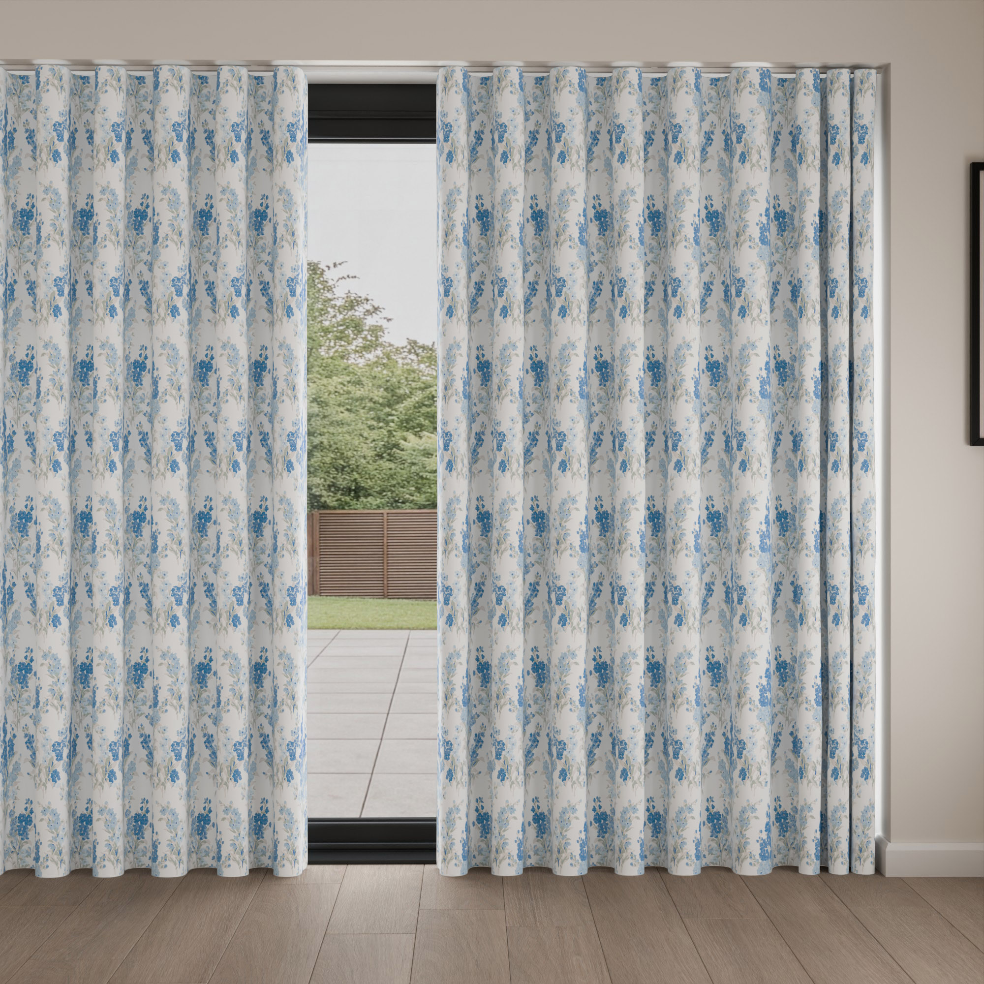Laura Ashley Stocks Blue Sky Wave Curtain - Image 4