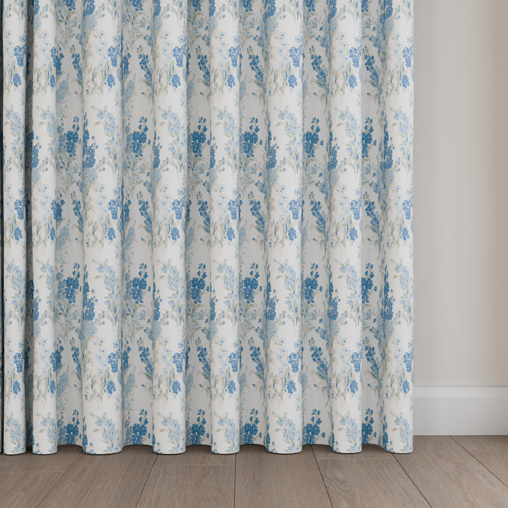 Laura Ashley Stocks Blue Sky Wave Curtain - Image 5