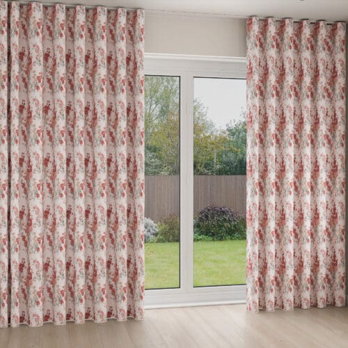 Laura Ashley Stocks Old Rose Wave Curtain