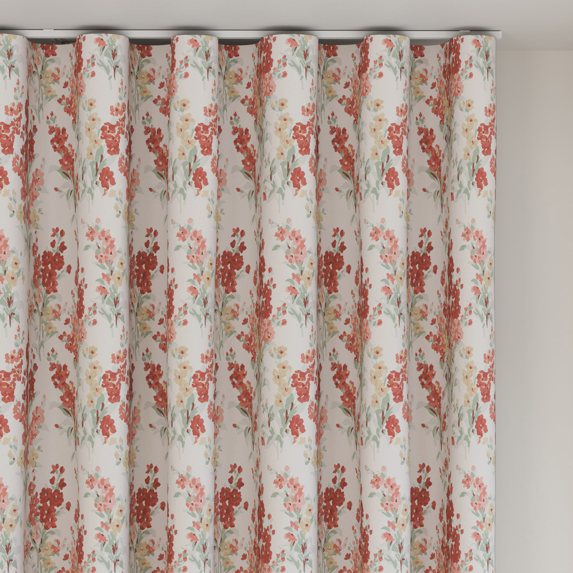 Laura Ashley Stocks Old Rose Wave Curtain - Image 6