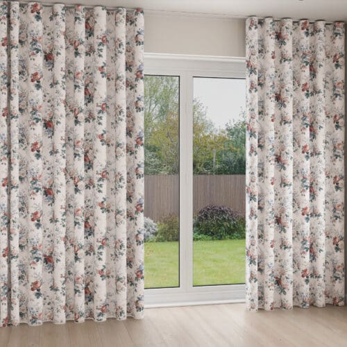 Laura Ashley Stowe Red Multi Wave Curtain