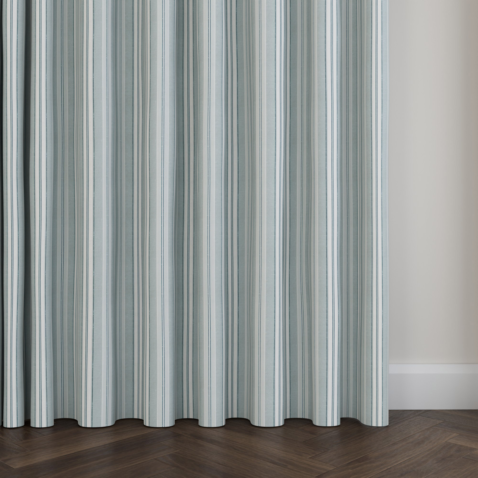 Laura Ashley Suffolk Stripe Eucalyptus Wave Curtain - Image 5