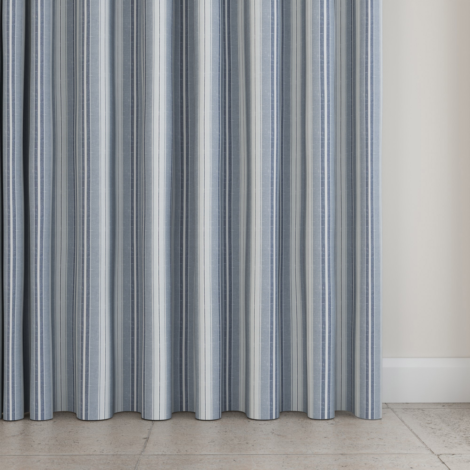 Laura Ashley Suffolk Stripe Seaspray Wave Curtain - Image 5