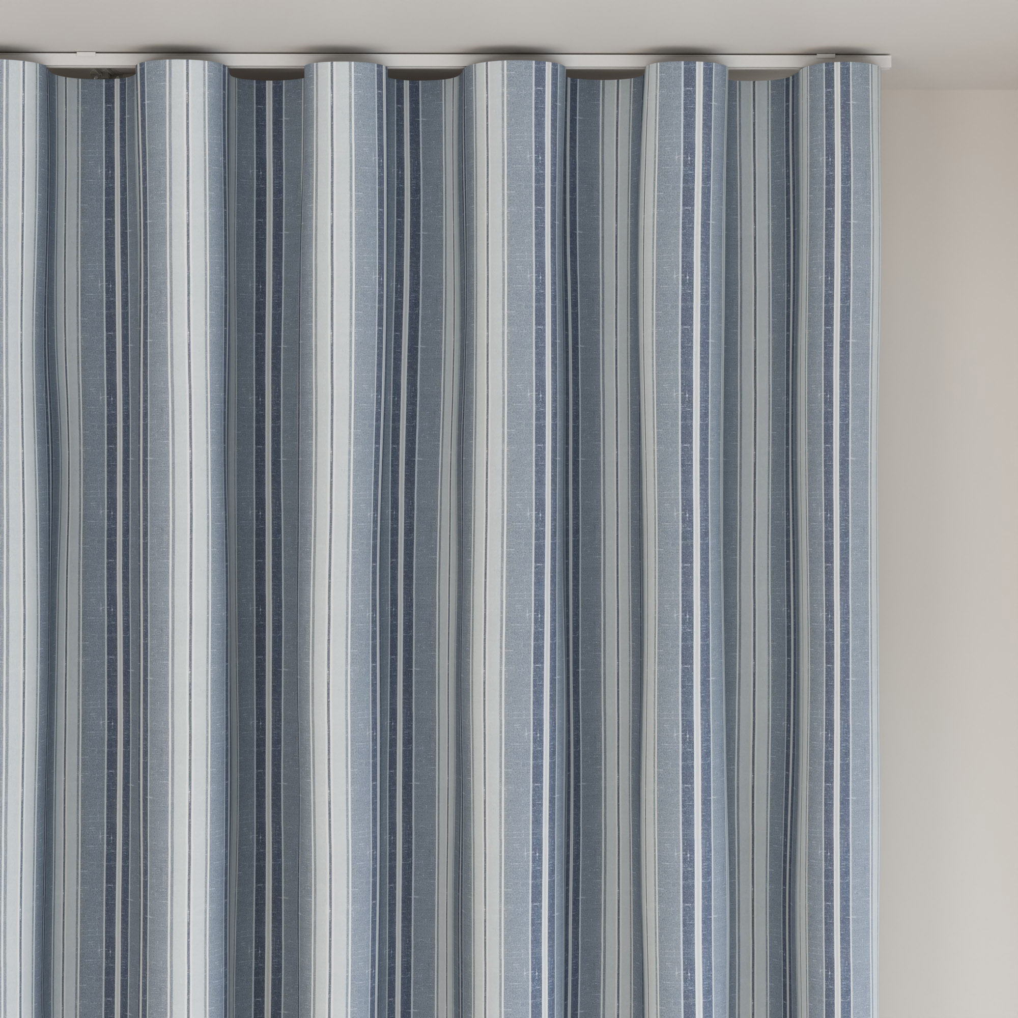 Laura Ashley Suffolk Stripe Seaspray Wave Curtain - Image 6