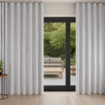 Laura Ashley Suffolk Stripe Slate Wave Curtain