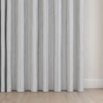 Laura Ashley Suffolk Stripe Slate Wave Curtain