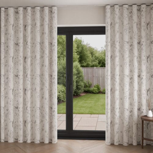 Laura Ashley Summer Palace Dove Grey Wave Curtain