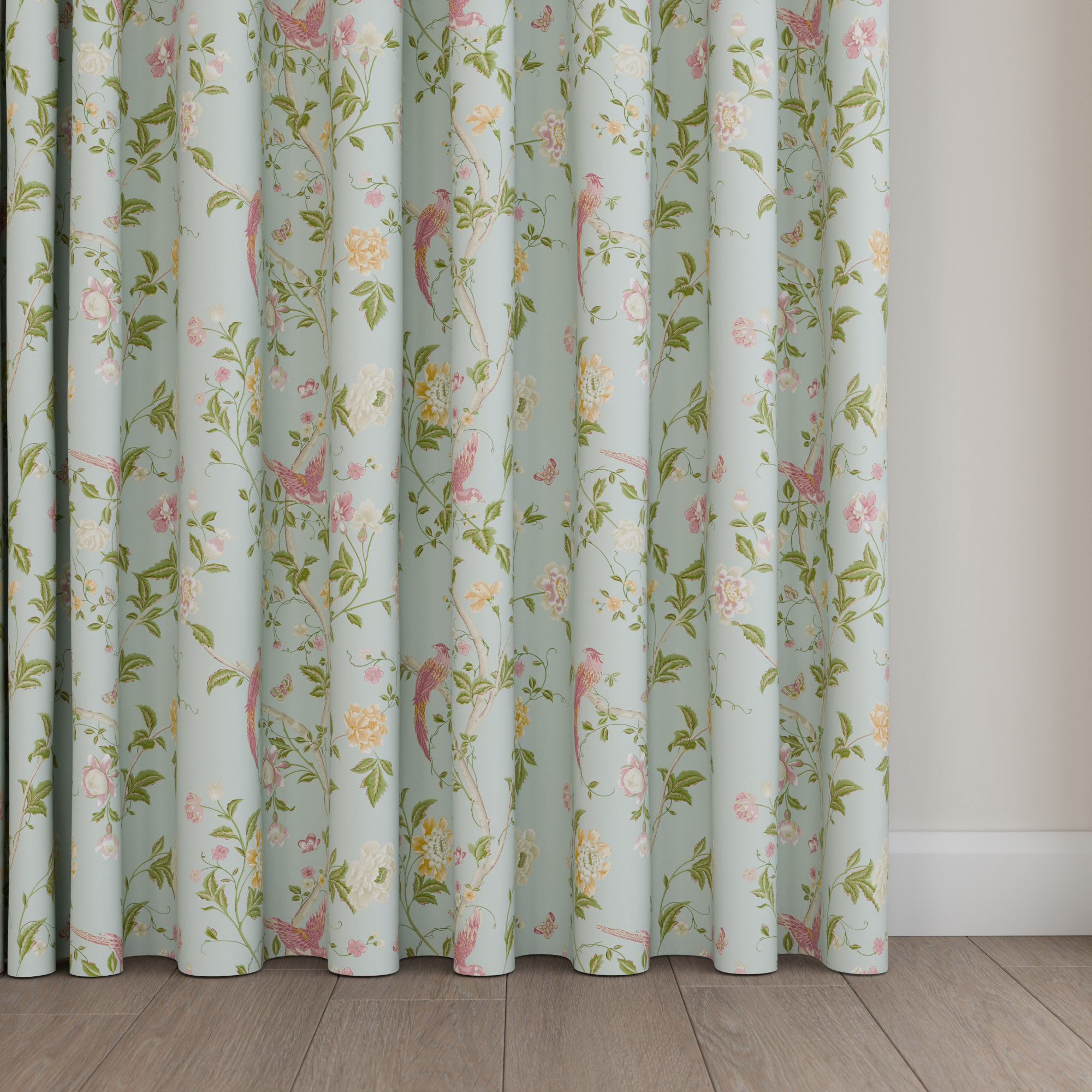 Laura Ashley Summer Palace Duck Egg Wave Curtain - Image 5