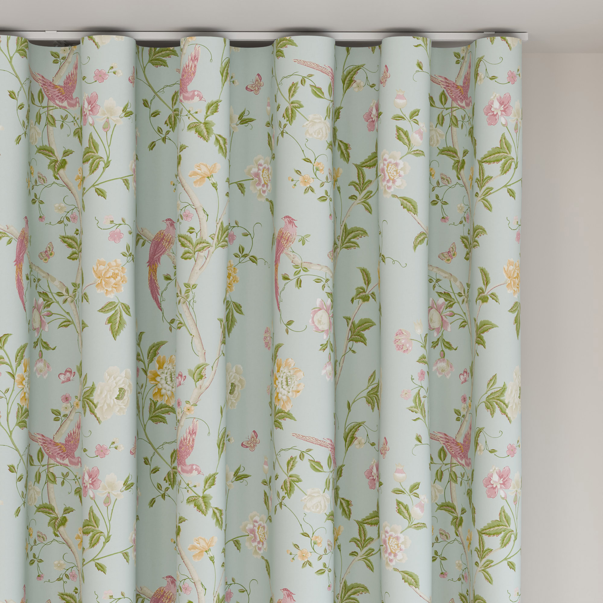 Laura Ashley Summer Palace Duck Egg Wave Curtain - Image 6