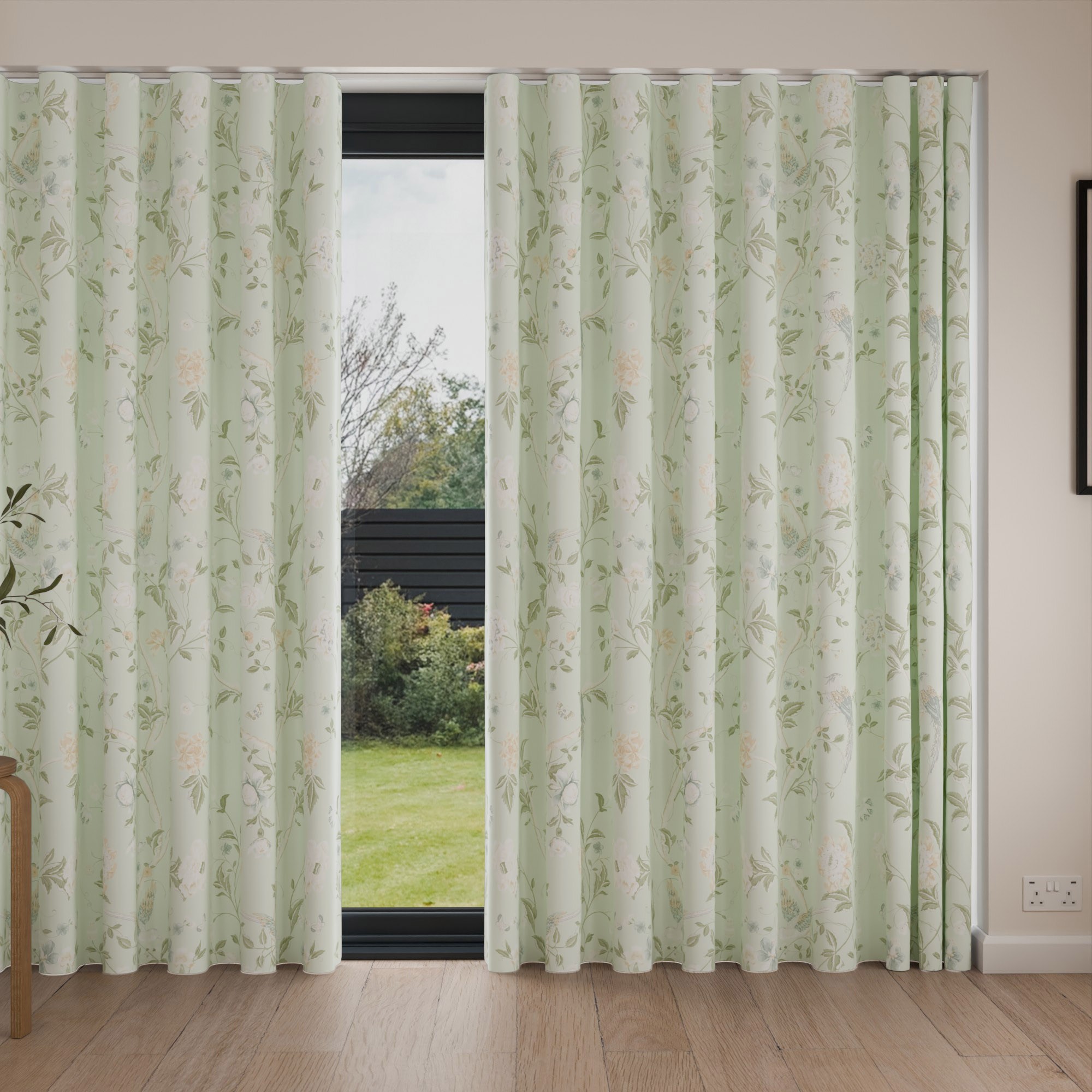 Laura Ashley Summer Palace Eau De Nil Wave Curtain - Image 4
