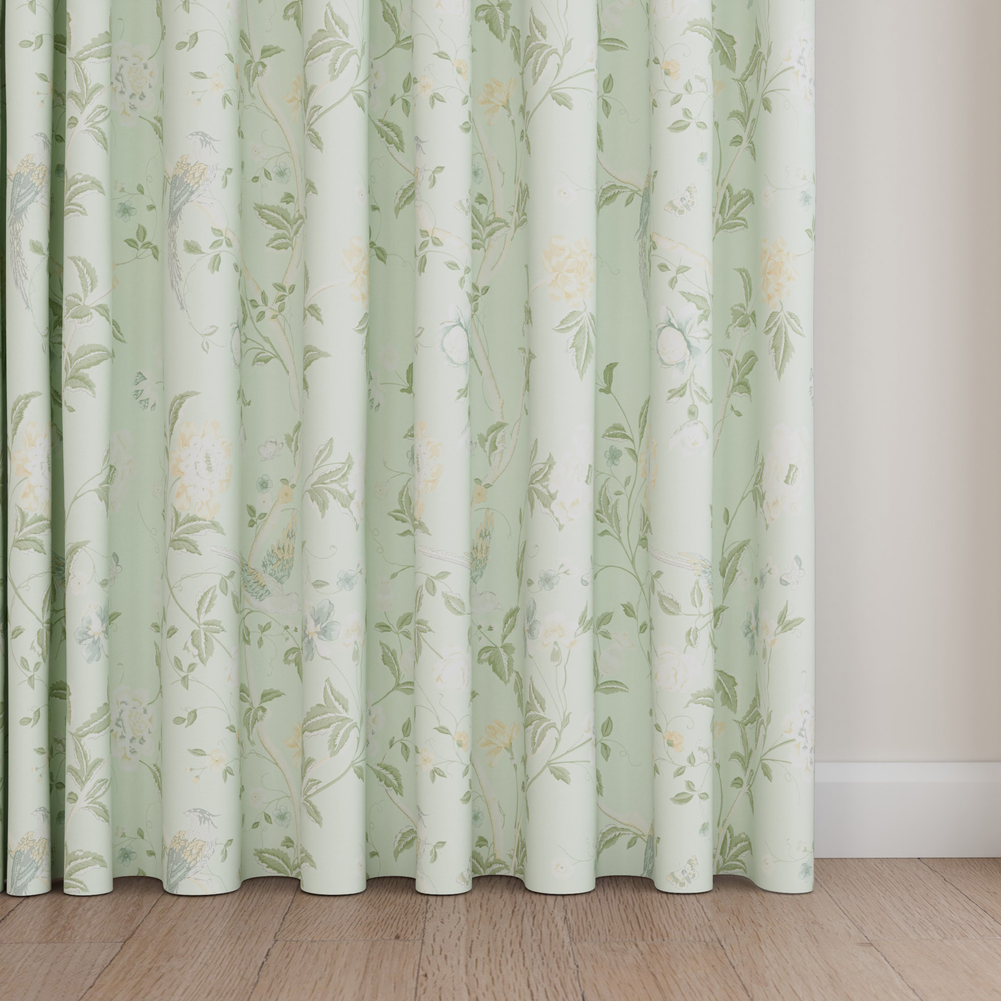 Laura Ashley Summer Palace Eau De Nil Wave Curtain - Image 5