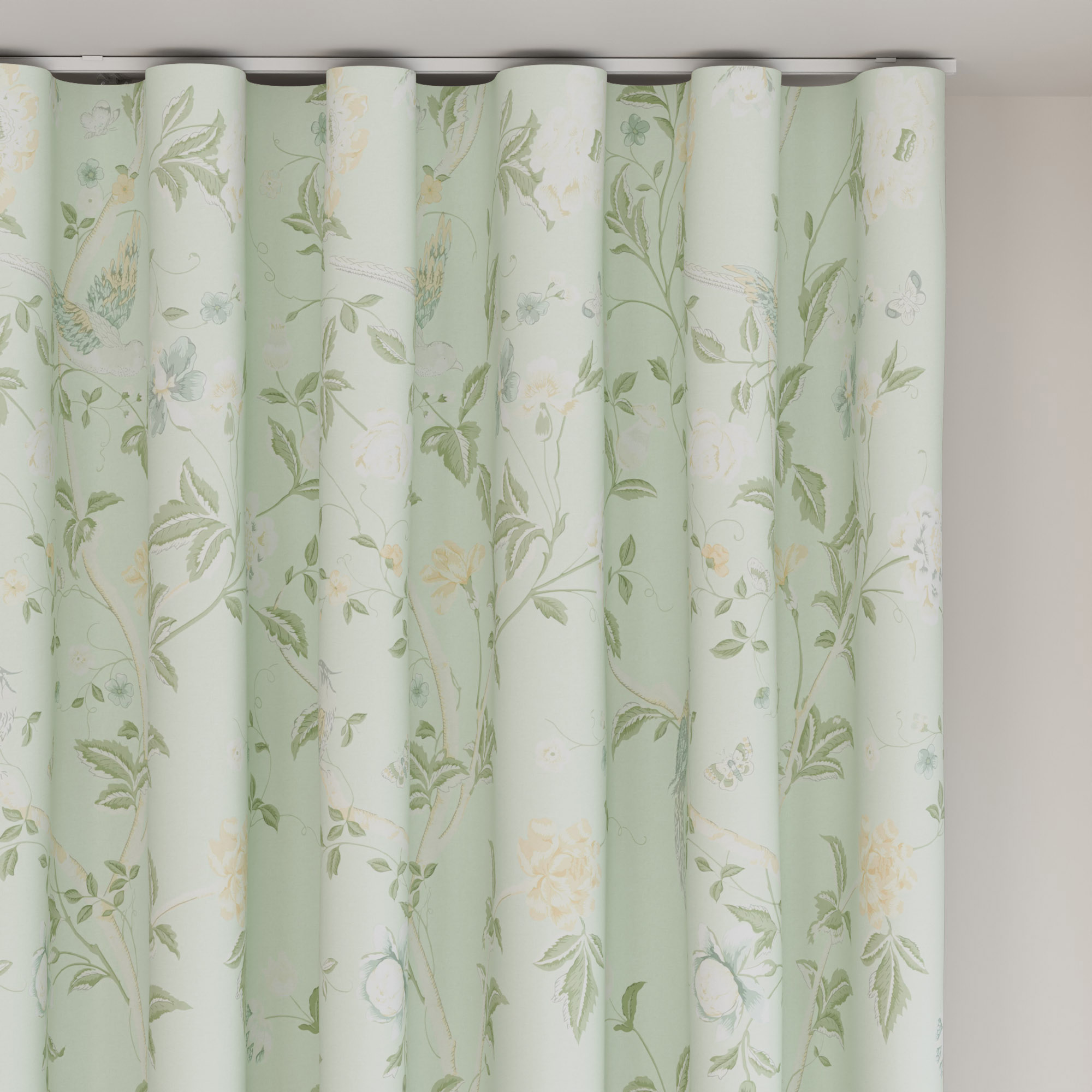 Laura Ashley Summer Palace Eau De Nil Wave Curtain - Image 6