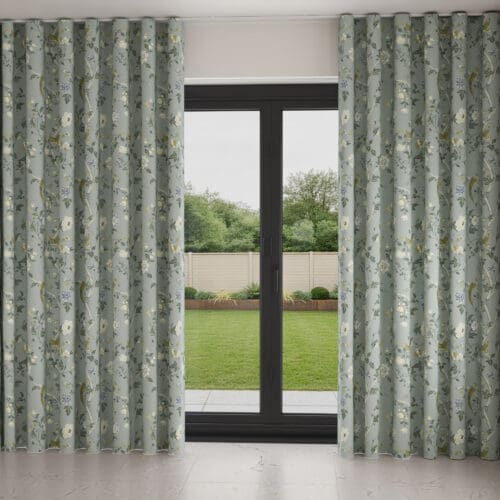 Laura Ashley Summer Palace Jade Green Wave Curtain