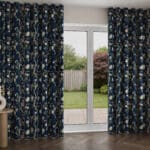 Laura Ashley Summer Palace Midnight Blue Wave Curtain