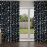 Laura Ashley Summer Palace Midnight Blue Wave Curtain