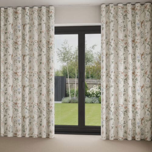 Laura Ashley Summer Palace Sage Apricot Wave Curtain