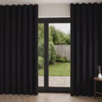 Laura Ashley Swanson Charcoal Wave Curtain