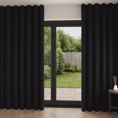 Laura Ashley Swanson Charcoal Wave Curtain