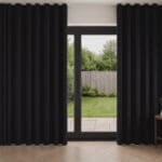 Laura Ashley Swanson Charcoal Wave Curtain